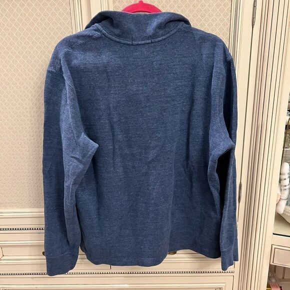 blue Polo Ralph Lauren Luxury Jersey Quarter-Zip Pullover - Picture 5 of 6